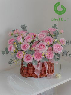 سبد گل رز هلندی