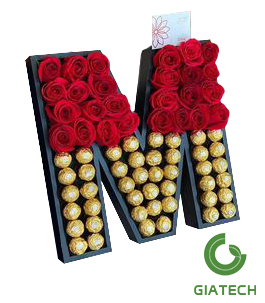 باکس گل رز حروف لاتین