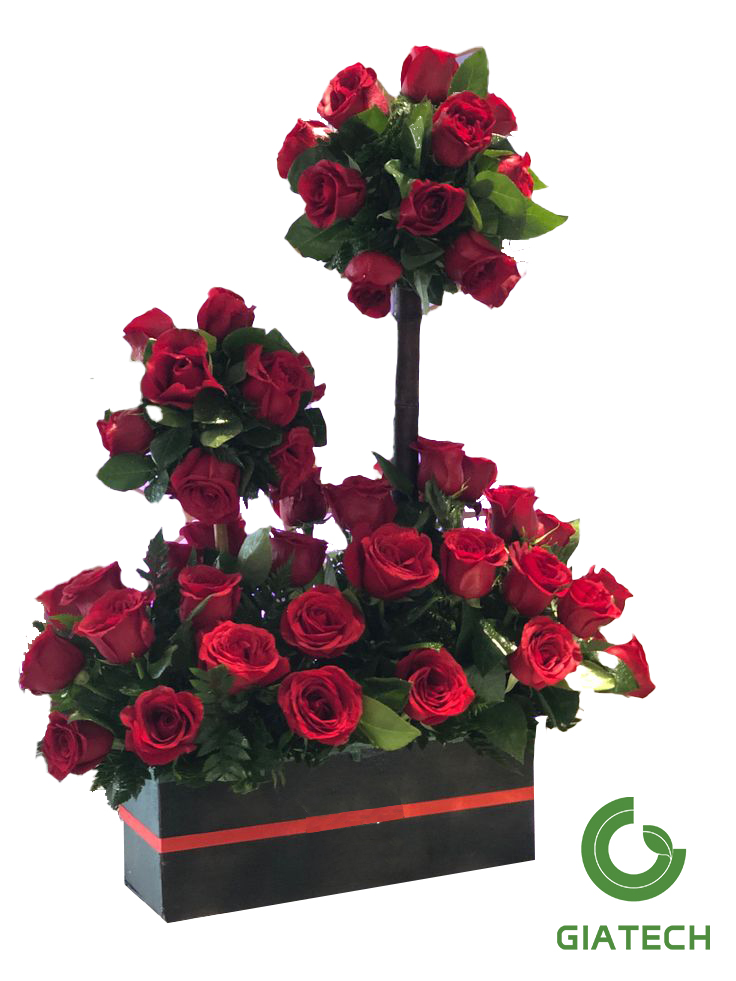 باکس گل رز دوطبقه