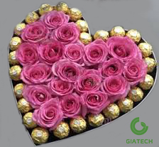 باکس ترکیبی گل رز هلندی و شکلات