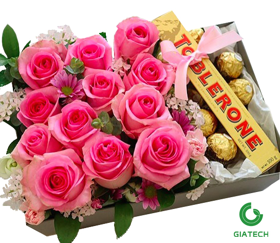 باکس ترکیبی گل رز و شکلات