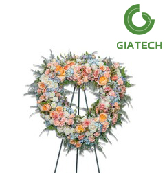 تاج گل قلبی میخک